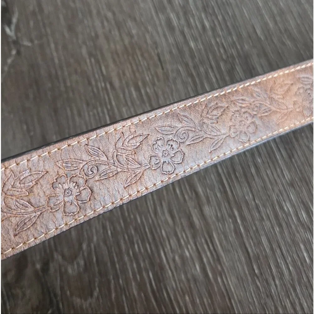 Shyanne Girls' Embossed Floral Boot Belt Size 24